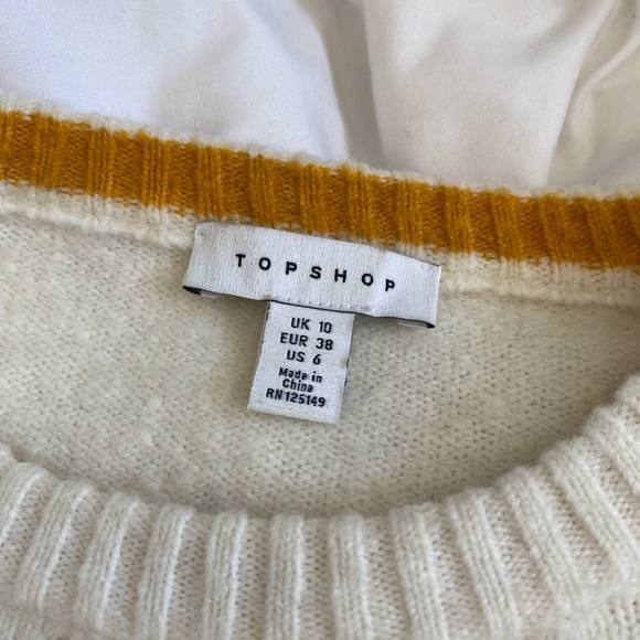 TOPSHOP cropped cream sweater - Picture 2 of 2
